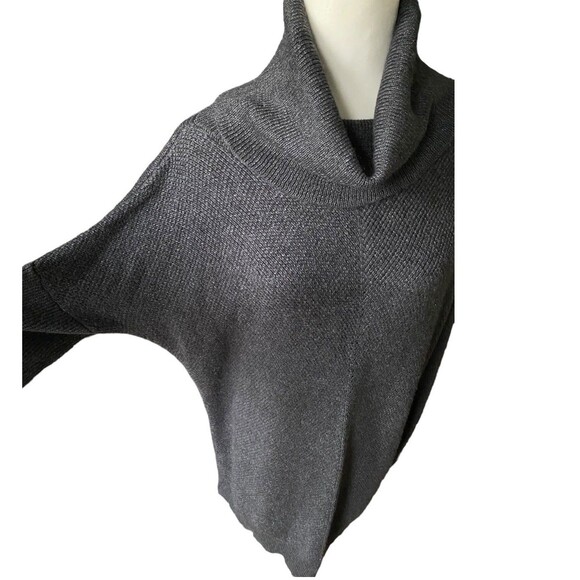 Ann Taylor Size L cotton blend tunic sweater grey turtleneck classic timeless - Picture 5 of 10